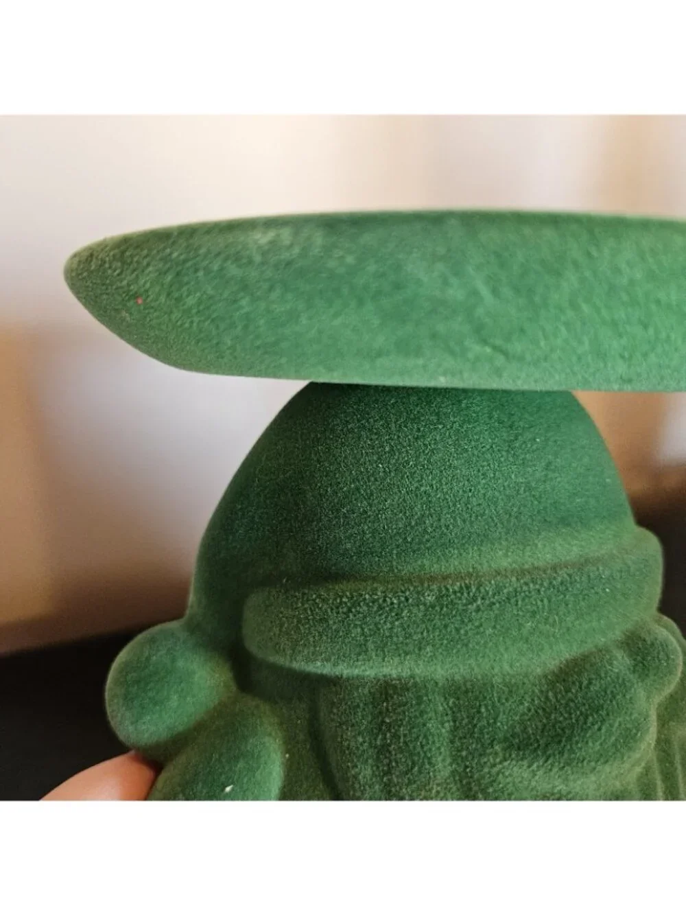 Bath and Body Works Green Gnome Felt Christmas Pillar Candle Holder Stand